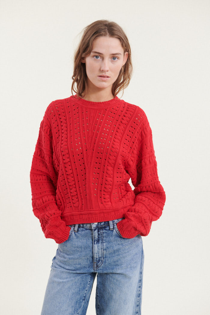 Basic Apparel Winie Biaz Sweater Sweaters 278 High Risk Red